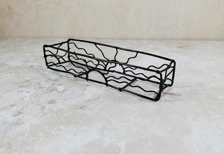 Dollhouse Metal Sunrise Window Box Black Empty 1:12 Scale Miniature