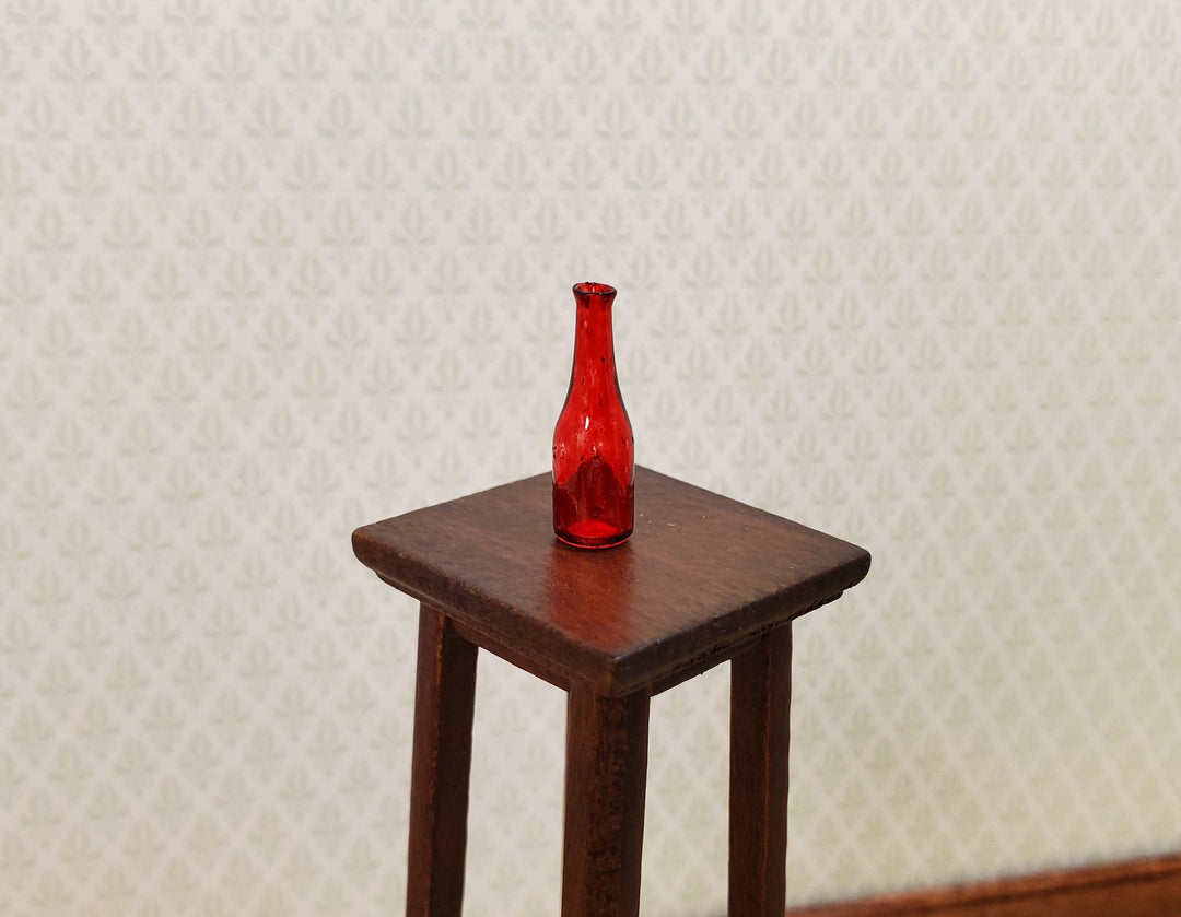 Dollhouse HALF SCALE Red Wine Bottle 1:24 Miniature Painted Glass