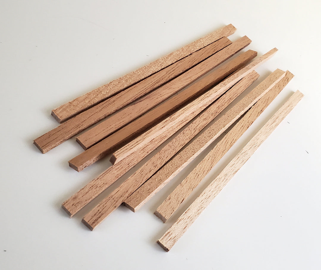 Mahogany Wood Strips x10 1/8" x 1/4 x 6" Long Crafts Models Miniatures