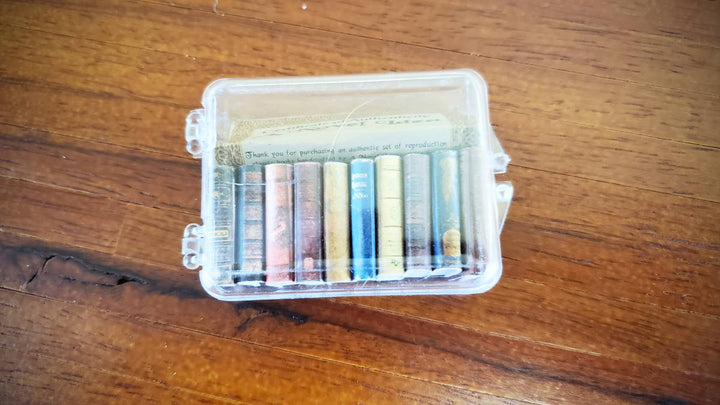 Dollhouse Miniature Book Set x10 Antique Style Set #2 1:12 Scale (blank inside)