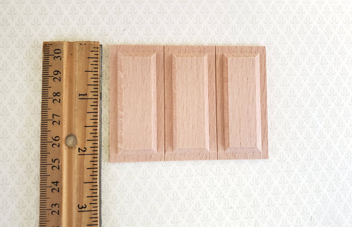 Dollhouse Miniature Wainscot Wall Panel Wood Paneling Raised Panels 1:12 Scale