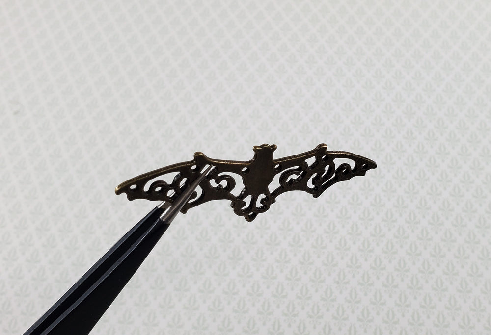 Metal Bat Charms 2 Pieces Jewelry Making Pieces Antique Bronze 2 3/16"