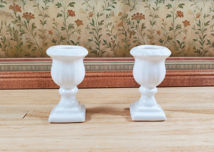 Dollhouse Large White Ceramic Urn Planter 1:12 Scale Miniature
