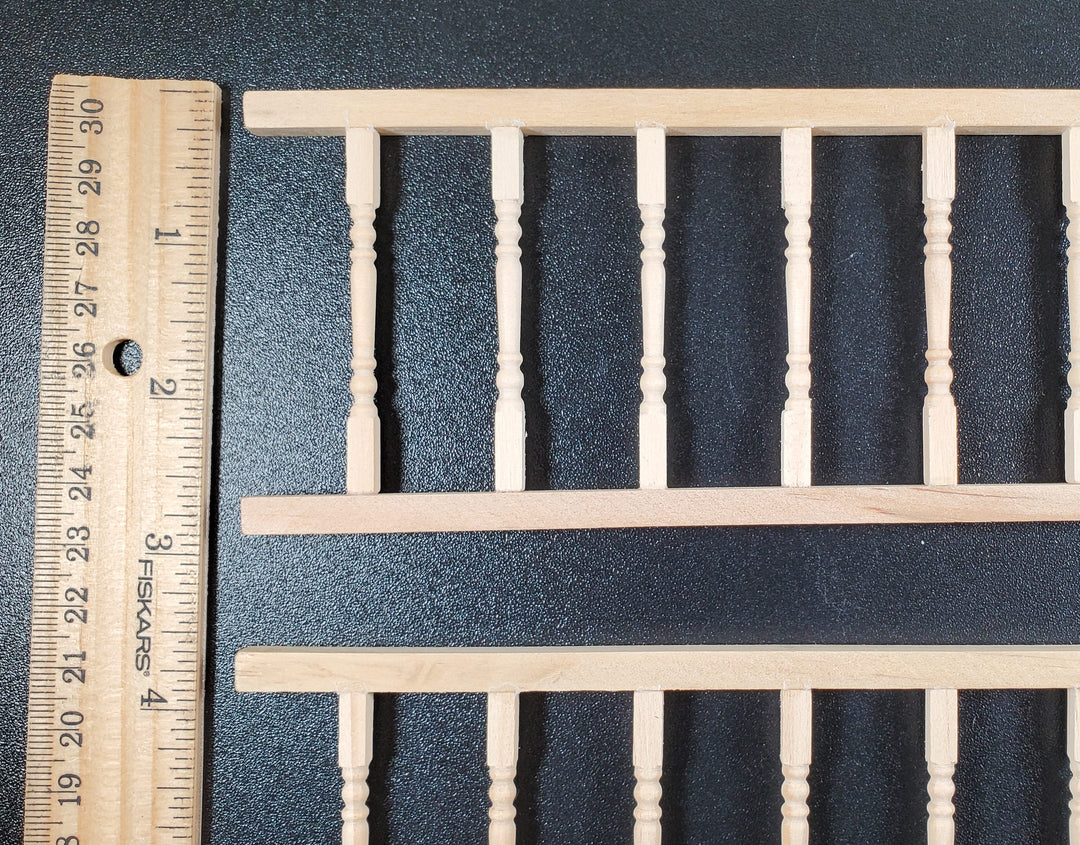 Dollhouse Porch Railing x3 Pieces for Porches Decks Gardens 1:12 Scale Miniature