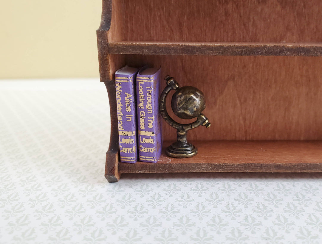 Dollhouse Miniature Books x2 Alice in Wonderland Set Lewis Carroll 1:12 Scale (blank inside)