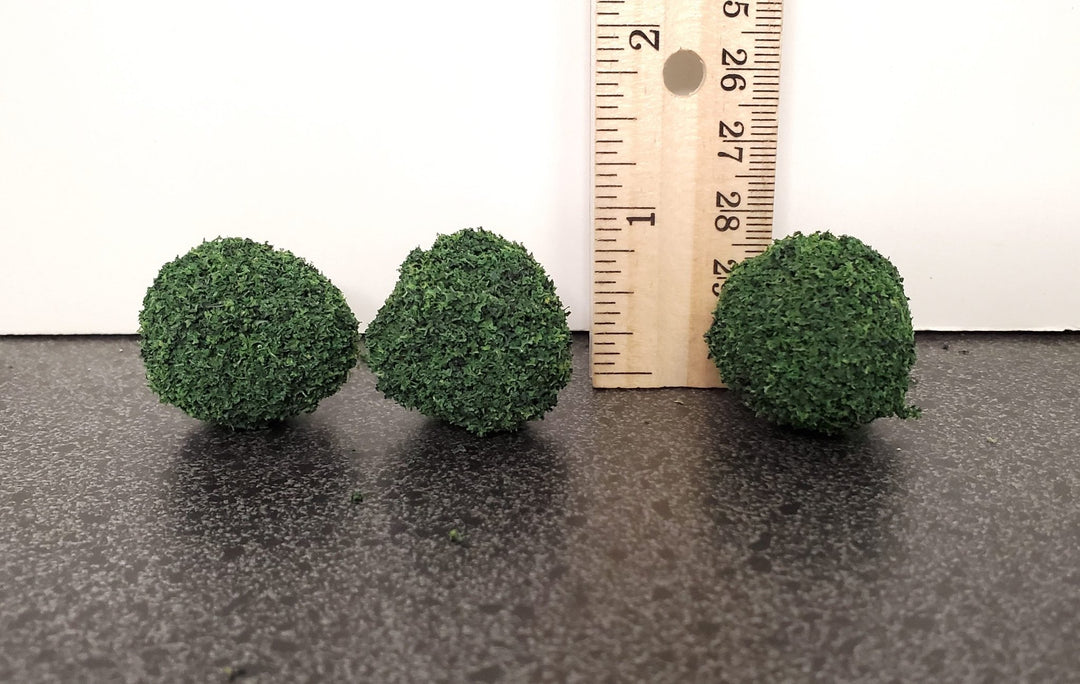 3 Model Scenery Round Shrubs Bushes Green Dollhouses Scale Models Model RR 1" - Miniature Crush