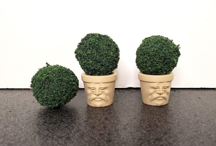 3 Model Scenery Round Shrubs Bushes Green Dollhouses Scale Models Model RR 1" - Miniature Crush