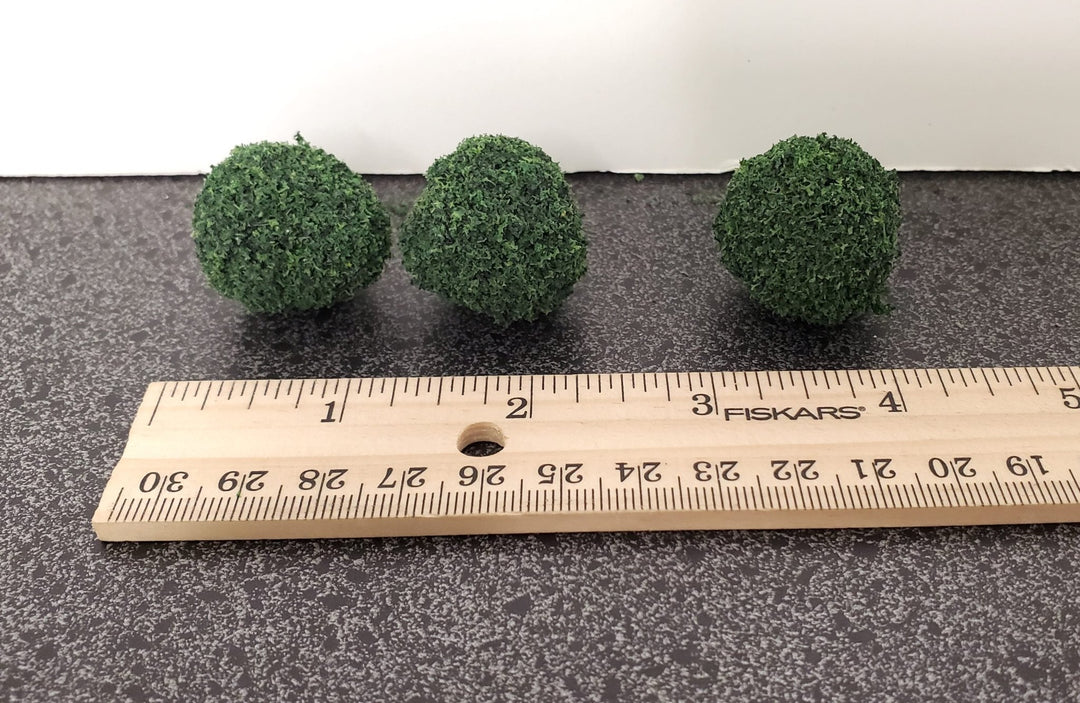 3 Model Scenery Round Shrubs Bushes Green Dollhouses Scale Models Model RR 1" - Miniature Crush