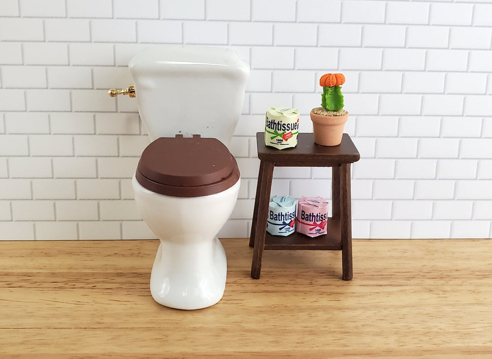 Dollhouse Miniature Toilet Paper Bath Tissue x3 1:12 Scale Bathroom