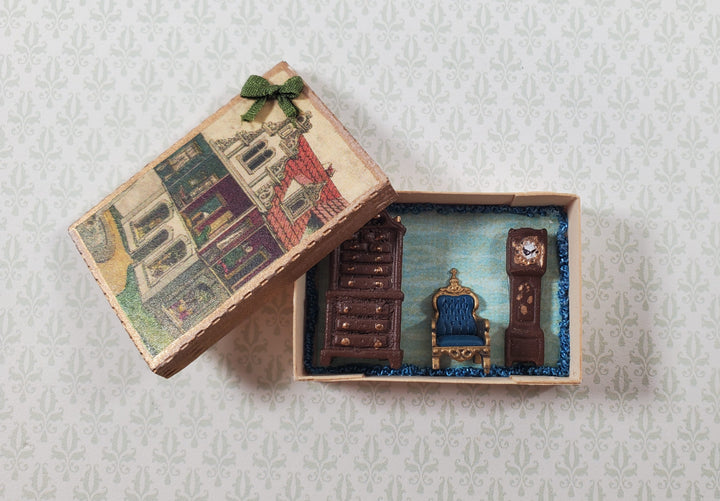Dollhouse 1:144 Toy Furniture in Gift Box Handmade 1/12 Scale Miniature Present