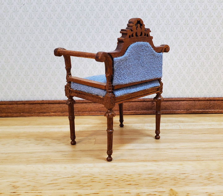 Vintage Bespaq Victorian Parlor Chair Small Profile 1:12 Scale Miniature Furniture