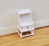 JBM Dollhouse Side Table or Nightstand with Drawer White 1:12 Scale Miniature Furniture