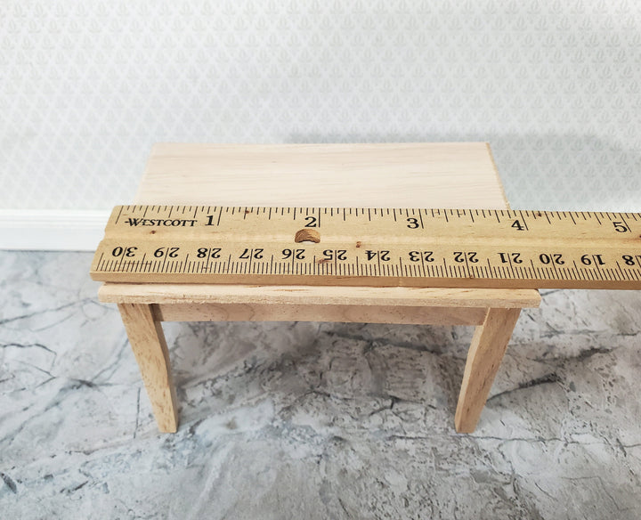 Dollhouse Kitchen or Dining Room Table Unpainted Wood 1:12 Scale Miniature Furniture