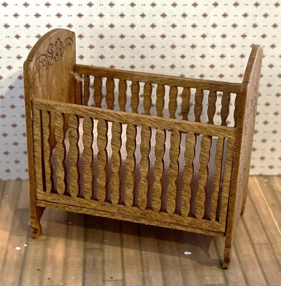 Dollhouse HALF SCALE Furniture KIT Victorian Nursery Set Crib Rocking Chair 1:24