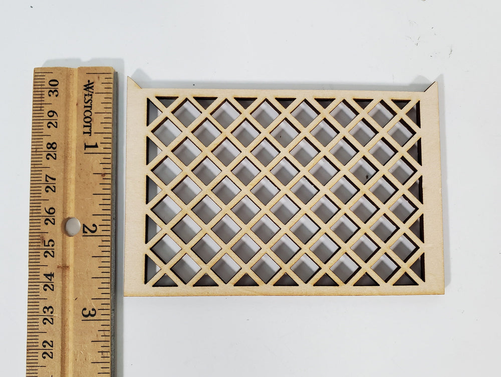 Miniature Wood Fence Lattice 4 Pieces Model Building Dollhouse Fairy Garden
