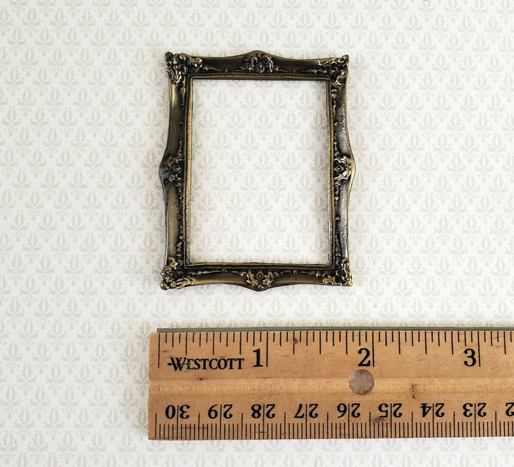 Dollhouse Miniature Picture Frame Metal Antique Bronze for Paintings 1:12 Scale
