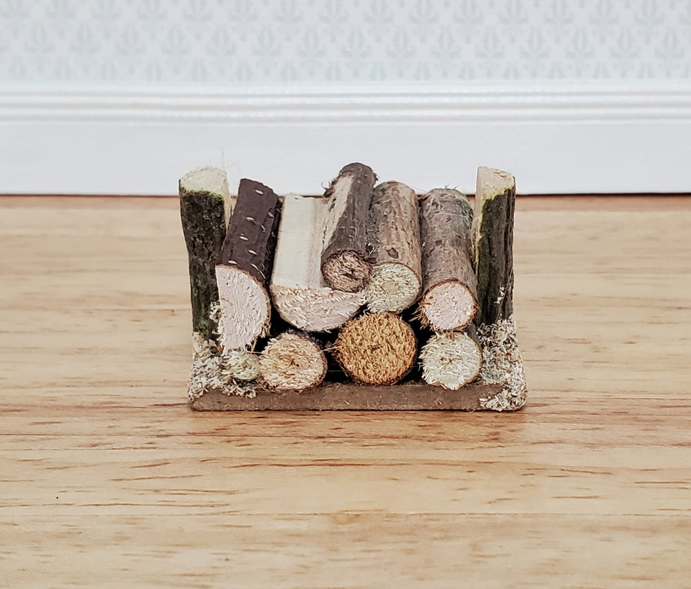 HALF SCALE Miniature Stack of Split Logs Wood Kindling for Firewood 1:24 Fairy Garden