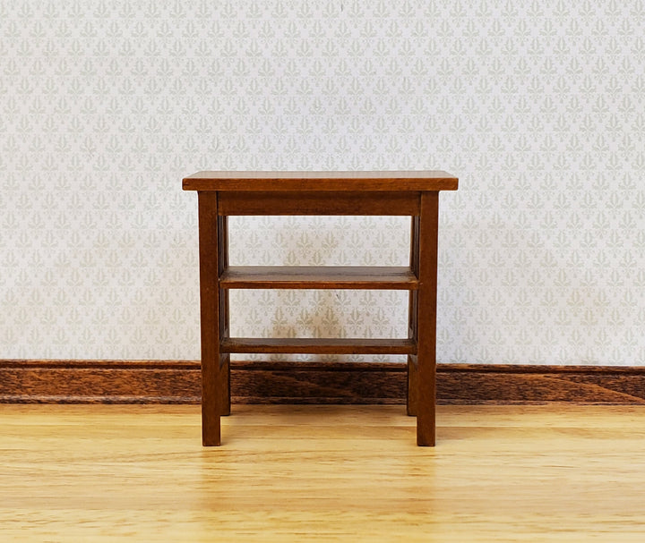 JBM Miniature Side Table TALL Arts & Crafts Style 1:12 Scale Dollhouse Furniture