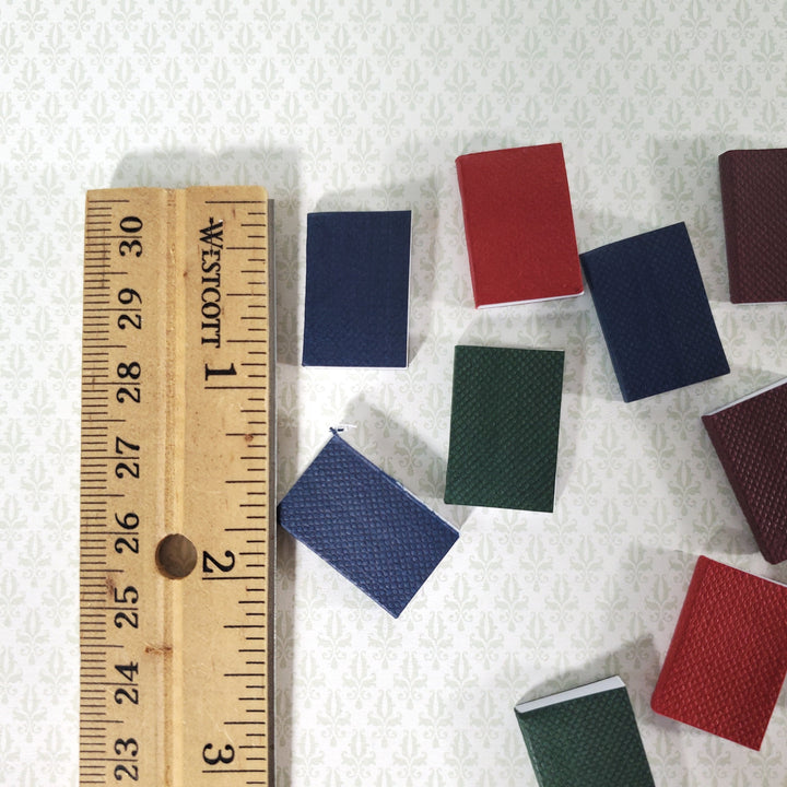 Dollhouse Books 12 Piece Book Set 7/8" tall 1:12 Scale Miniatures Library