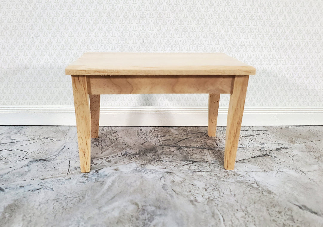 Dollhouse Kitchen or Dining Room Table Unpainted Wood 1:12 Scale Miniature Furniture