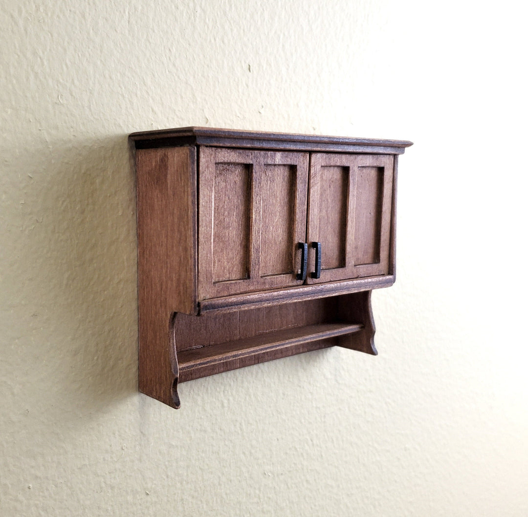 Dollhouse Cupboard KIT DIY Hanging 2 Door Kitchen Cabinet 1:12 Scale Miniature
