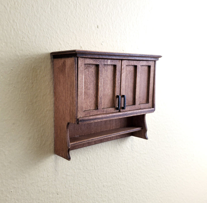 Dollhouse Cupboard KIT DIY Hanging 2 Door Kitchen Cabinet 1:12 Scale Miniature