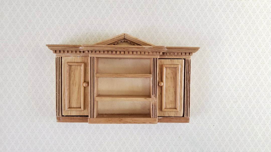 Dollhouse Kitchen Shelf Cupboard Wood Light Oak 1:12 Scale Miniature Furniture