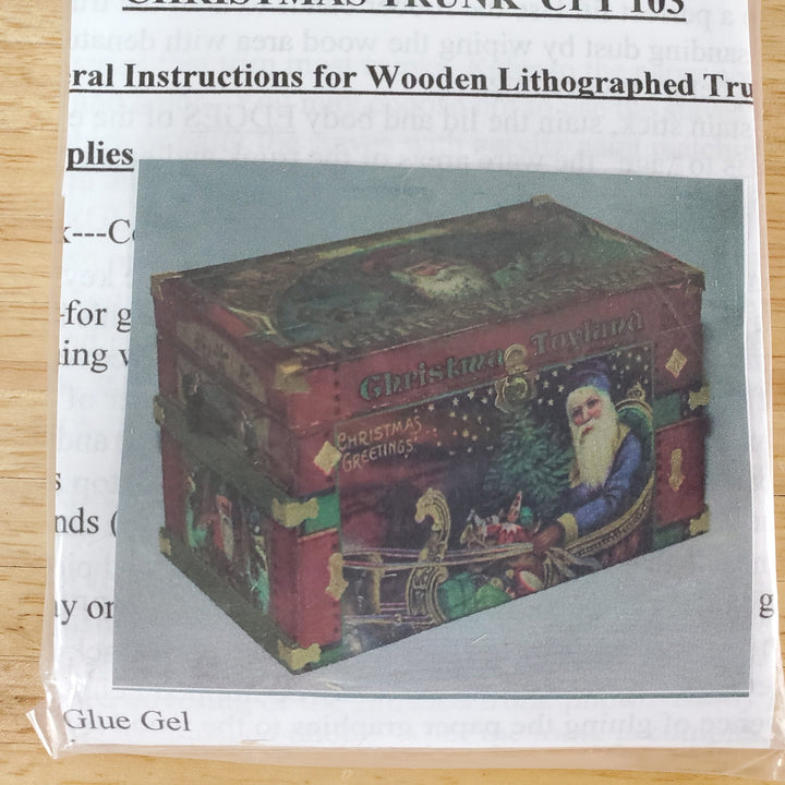 Dollhouse Miniature Trunk KIT Old World Christmas Santa Claus Style 1:12 Scale