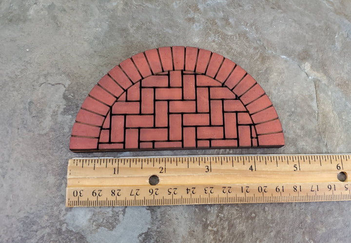 Dollhouse Miniature Brick Step Half Round Large Exterior for Entryway Door 1:12 Scale