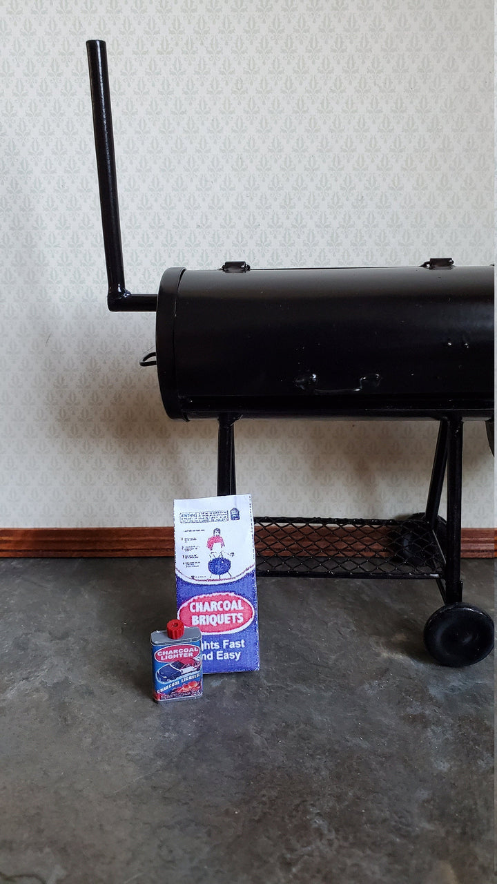 Dollhouse Miniature Charcoal & Lighter Fluid 1:12 Scale BBQ Barbecue