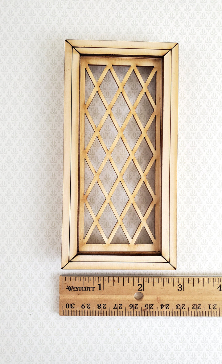 Dollhouse Window Tudor Style Diamond Pane 1:12 Scale Miniature 2114CW