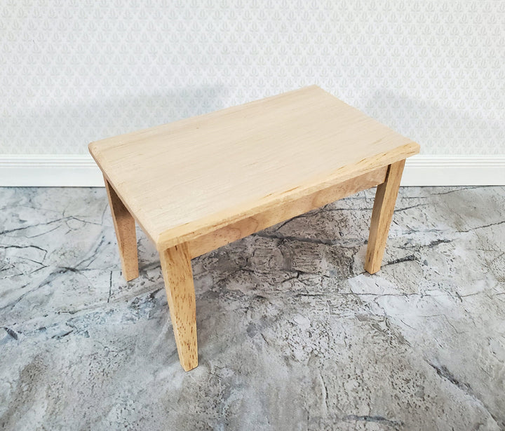 Dollhouse Kitchen or Dining Room Table Unpainted Wood 1:12 Scale Miniature Furniture