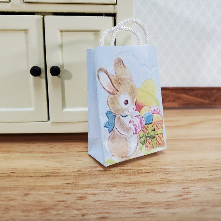 Dollhouse Easter Bunny Holiday Shopping Bag 1:12 Scale Miniature Accessory