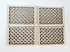 Miniature Wood Fence Lattice 4 Pieces Model Building Dollhouse Fairy Garden