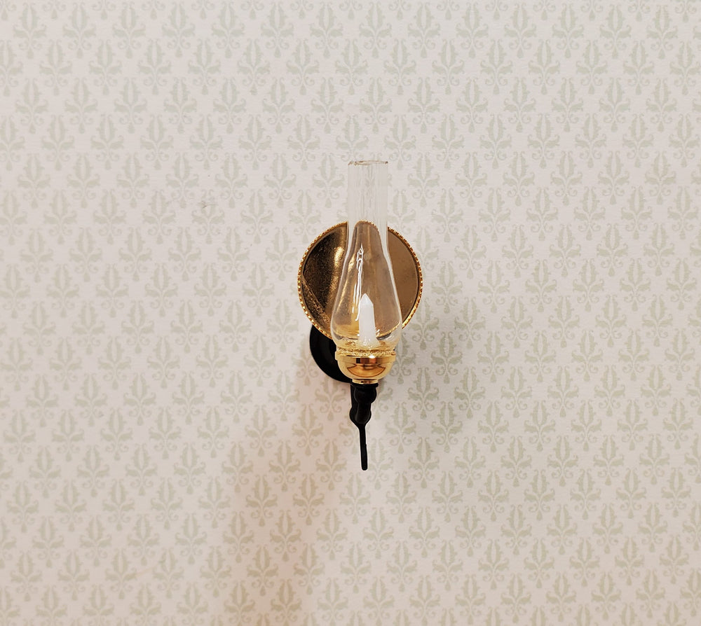 NON-Working Dollhouse Kerosene Wall Sconce Lamp 1:12 Scale Miniature
