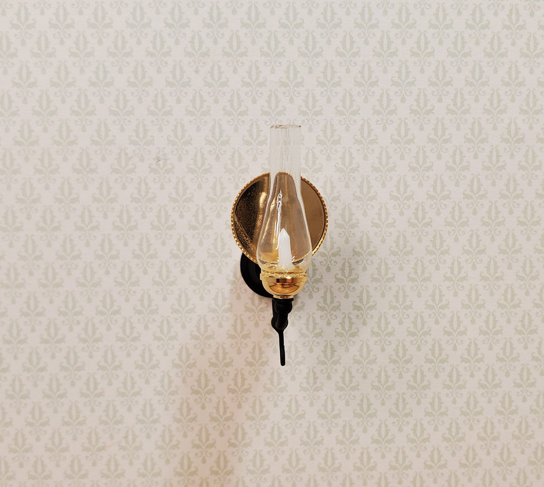 NON-Working Dollhouse Kerosene Wall Sconce Lamp 1:12 Scale Miniature