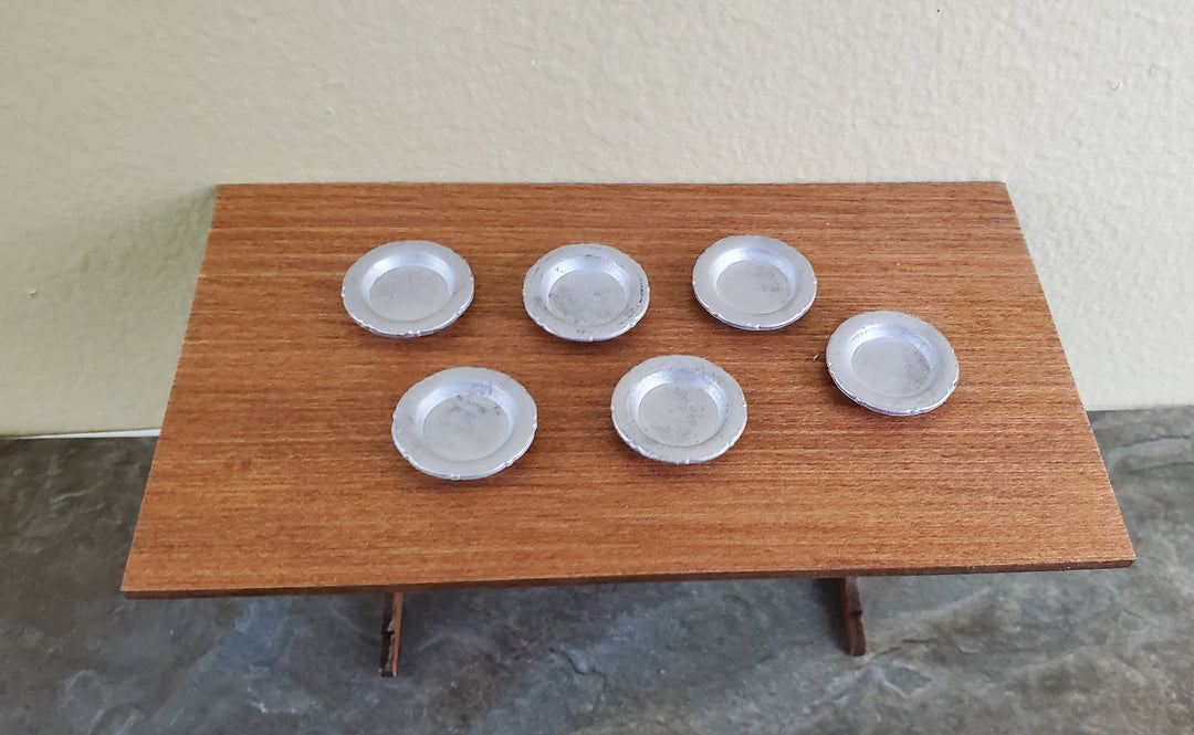 Dollhouse Miniature Metal Bowls x6 1:12 Scale Dishes Cast White Metal Phoenix Model