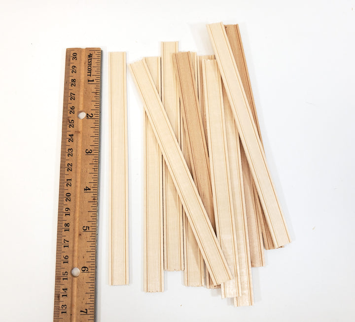 Dollhouse Window Casing 6" Trim x12 Pieces 1/2" Wide Basswood