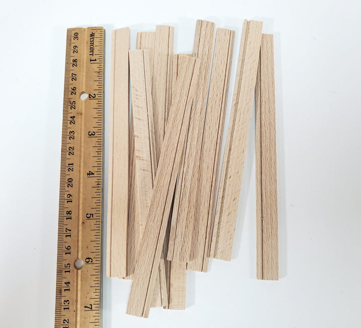 Dollhouse Baseboard Trim or Molding 10 Short Pieces 1/2" wide x 6" 1:12 Scale Miniature
