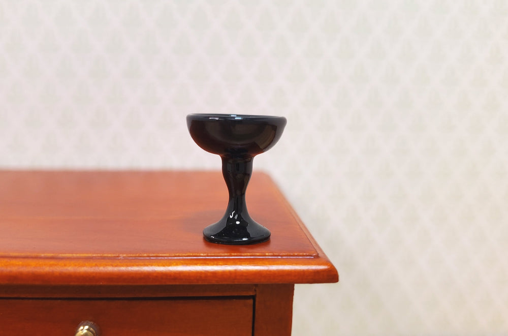Dollhouse Black Margarita Glass 1:12 Scale Miniature Halloween Dishes