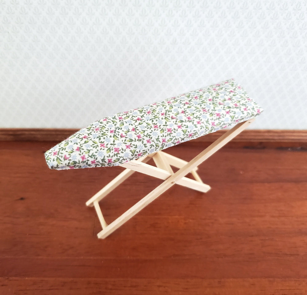 Dollhouse Ironing Board Folding with Small Print Floral Cover 1:12 Scale by Falcon