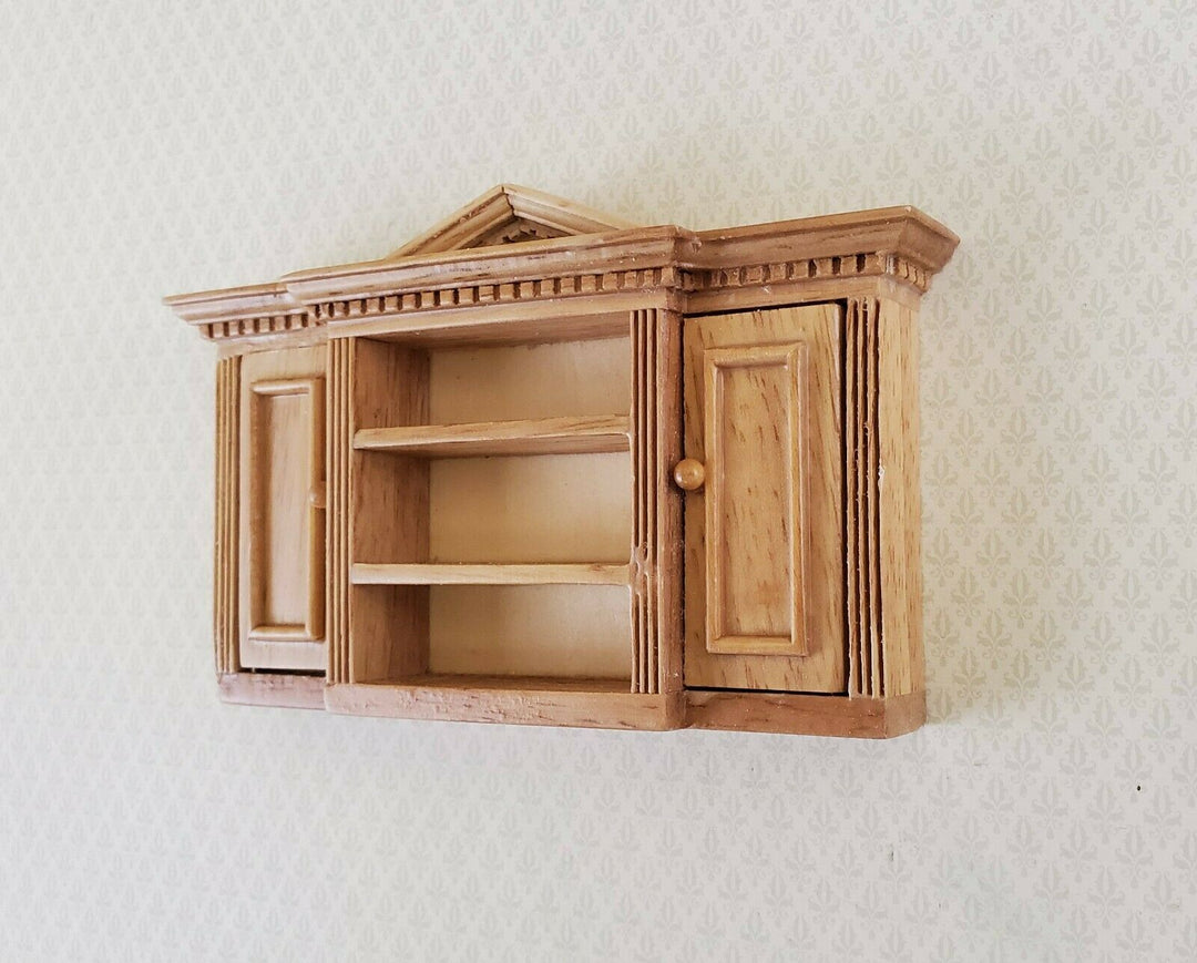 Dollhouse Kitchen Shelf Cupboard Wood Light Oak 1:12 Scale Miniature Furniture