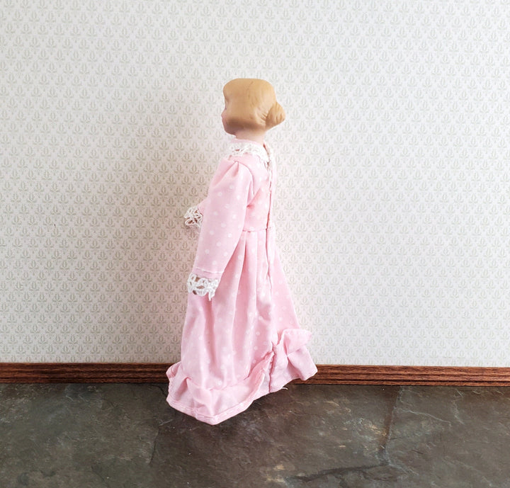 Dollhouse Miniature Woman Doll Porcelain Poseable Mom Mother Female 1:12 Scale