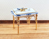 Dollhouse Sink Bathroom Small White and Blue Reutter Porcelain Miniature