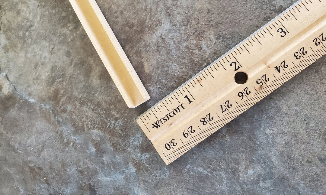 Dollhouse Channel Molding Trim 3/8" x 3/8" x 18" Interior Channel 1/4" HW7067