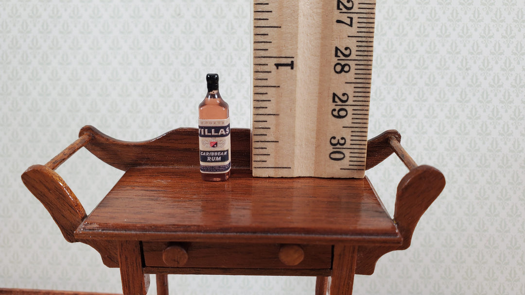 Dollhouse Bottle of Caribbean Rum 1:12 Scale Miniature 1" Tall