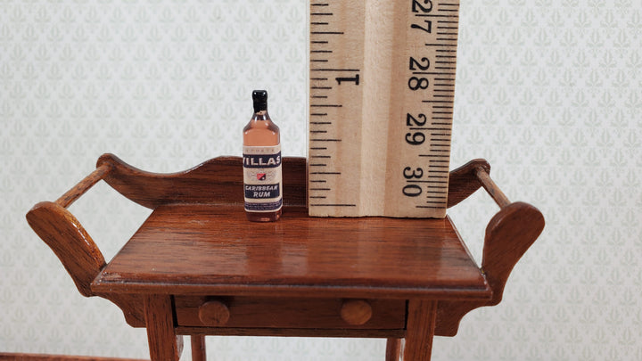 Dollhouse Bottle of Caribbean Rum 1:12 Scale Miniature 1" Tall