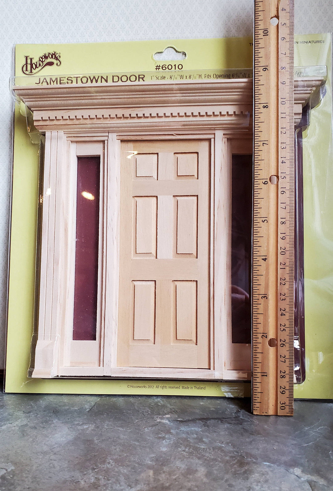 Dollhouse Exterior Door with Side Lights Jamestown Houseworks 1:12 Scale HW6010