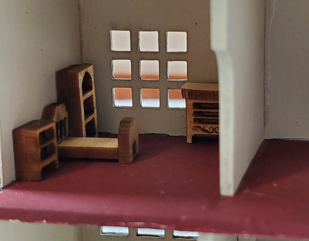 Dollhouse Tiny 1:144 Scale Bedroom Set KIT DIY Bed Dresser Miniature Furniture