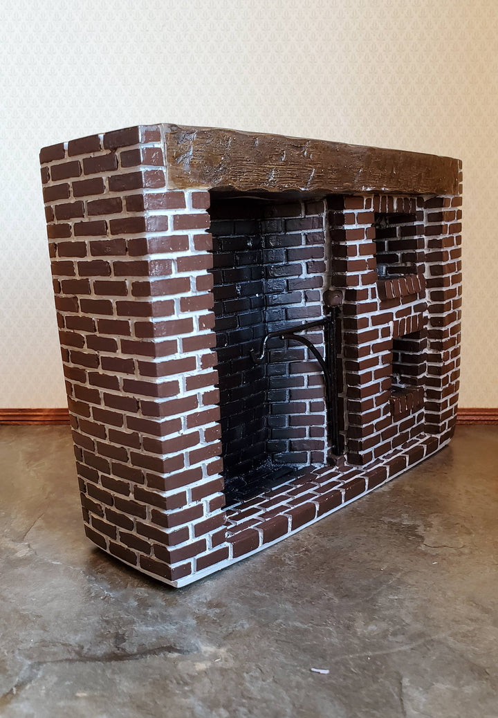 Dollhouse Miniature Large Fireplace Brick Walk-In Style Colonial 1:12 Scale